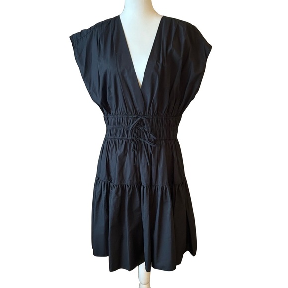 10 Crosby Derek Lam Dresses & Skirts - 10 Crosby Derek Lam Tora Black V-Neck A-Line Dress Size 12  NWT